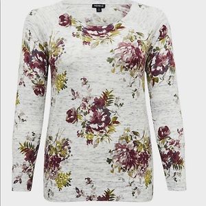 Floral Lightweight ribbed floral sweater